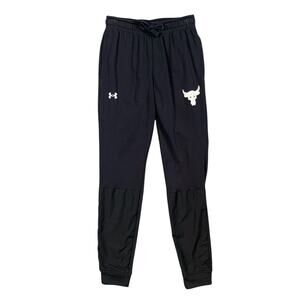 Under Armour Jogger Mens S Small Black Loose Project Rock Terry Active Pants
